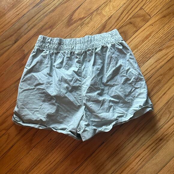 Garage Sage Green Relaxed Fit Shorts | Elastic Waist Comfort - Picture 5 of 7